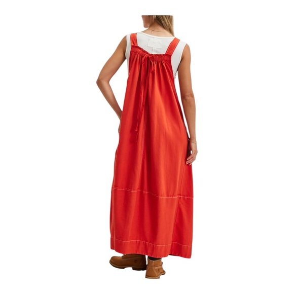 NWT Free People Machu Barrel Midi Dress Women’s SZ XS in Cherry - Picture 6 of 11